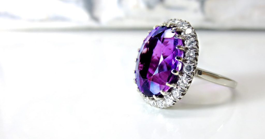 lab grown purple diamond
